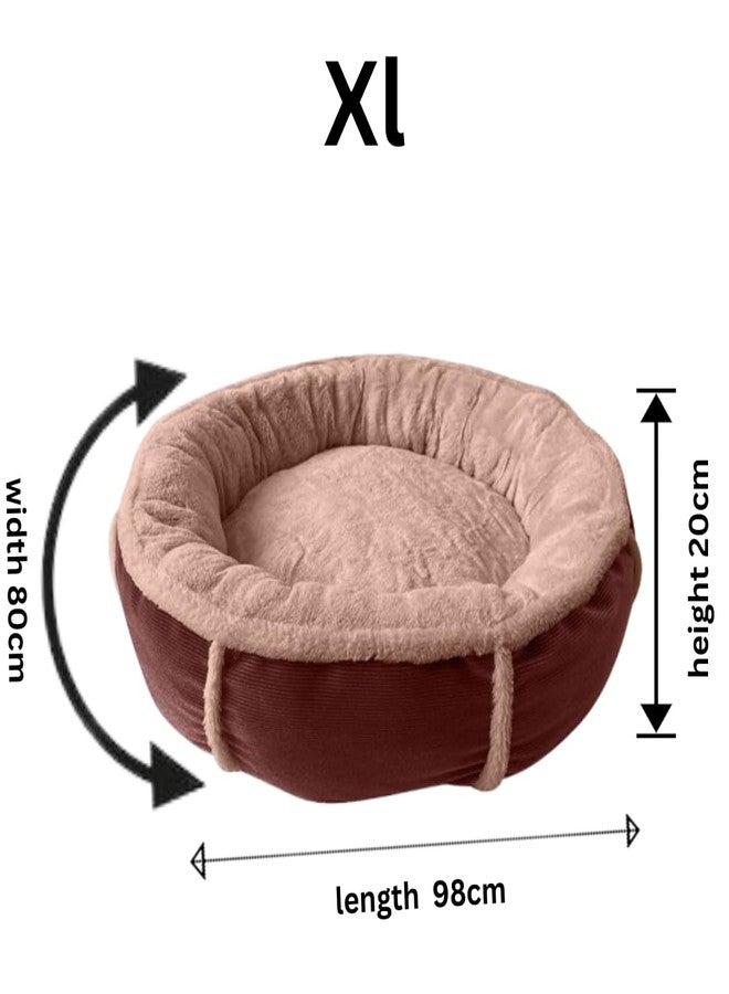 DRILLY Premium Fur XL Dog Bed for Extra Large Dogs Washable-Orthopedic Big Dog Beds | Big Breed | | Giant Human Dog Bed> (XL) - Image 4